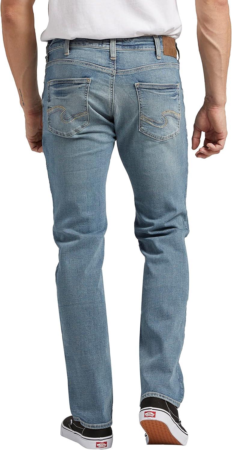 image:imageSilver Jeans Co Mens Allan Slim Fit Straight Leg JeansMed Wash Caa294