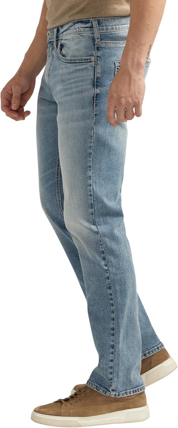 image:imageSilver Jeans Co Mens Allan Slim Fit Straight Leg JeansMid Indigo