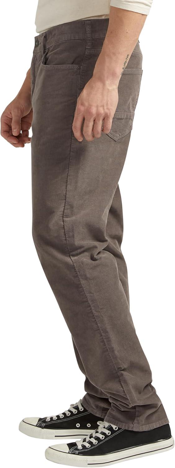 image:imageSilver Jeans Co Mens Eddie Athletic Fit Tapered Leg JeansCorduroy Graphite
