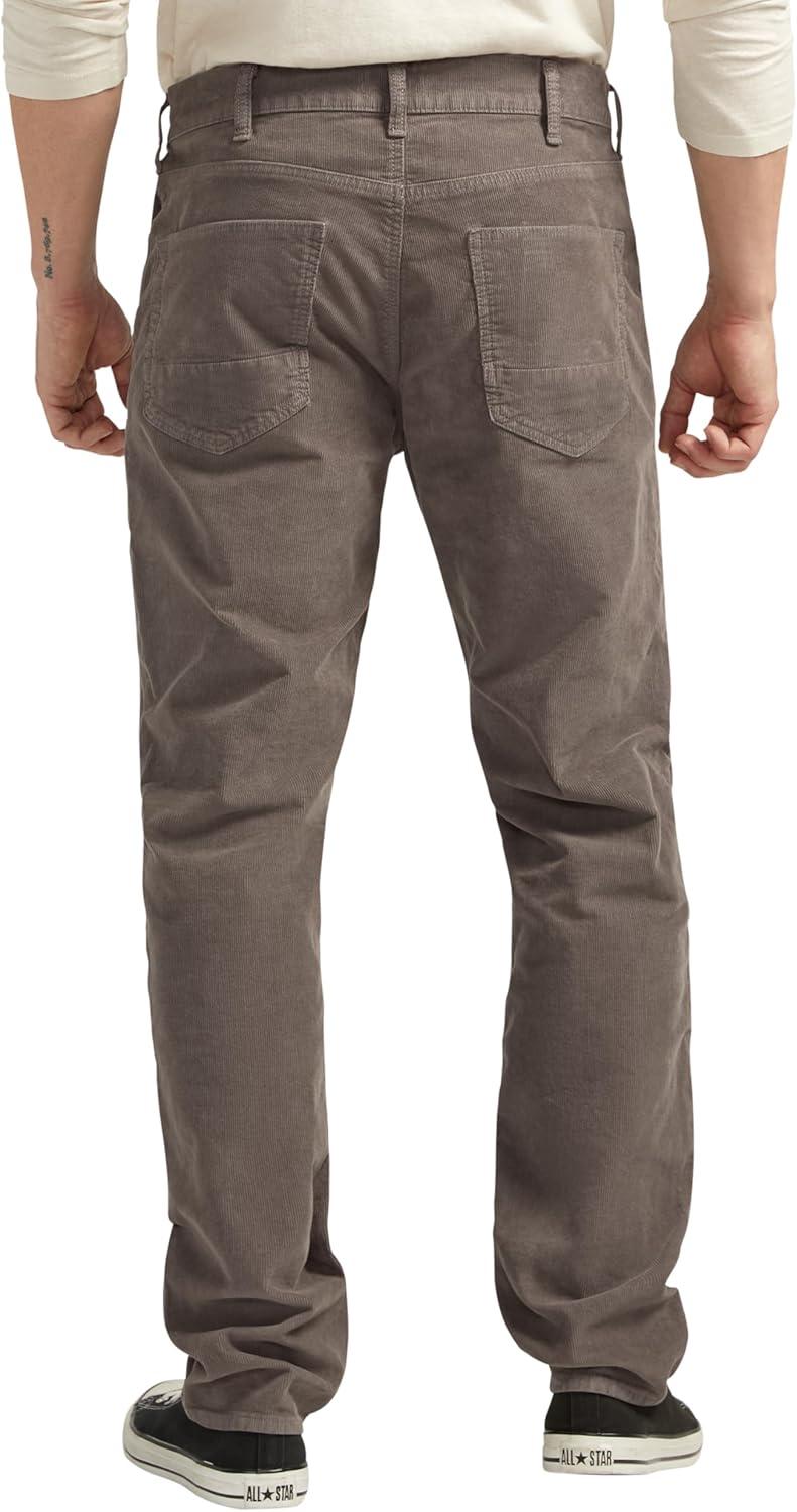 image:imageSilver Jeans Co Mens Eddie Athletic Fit Tapered Leg JeansCorduroy Graphite