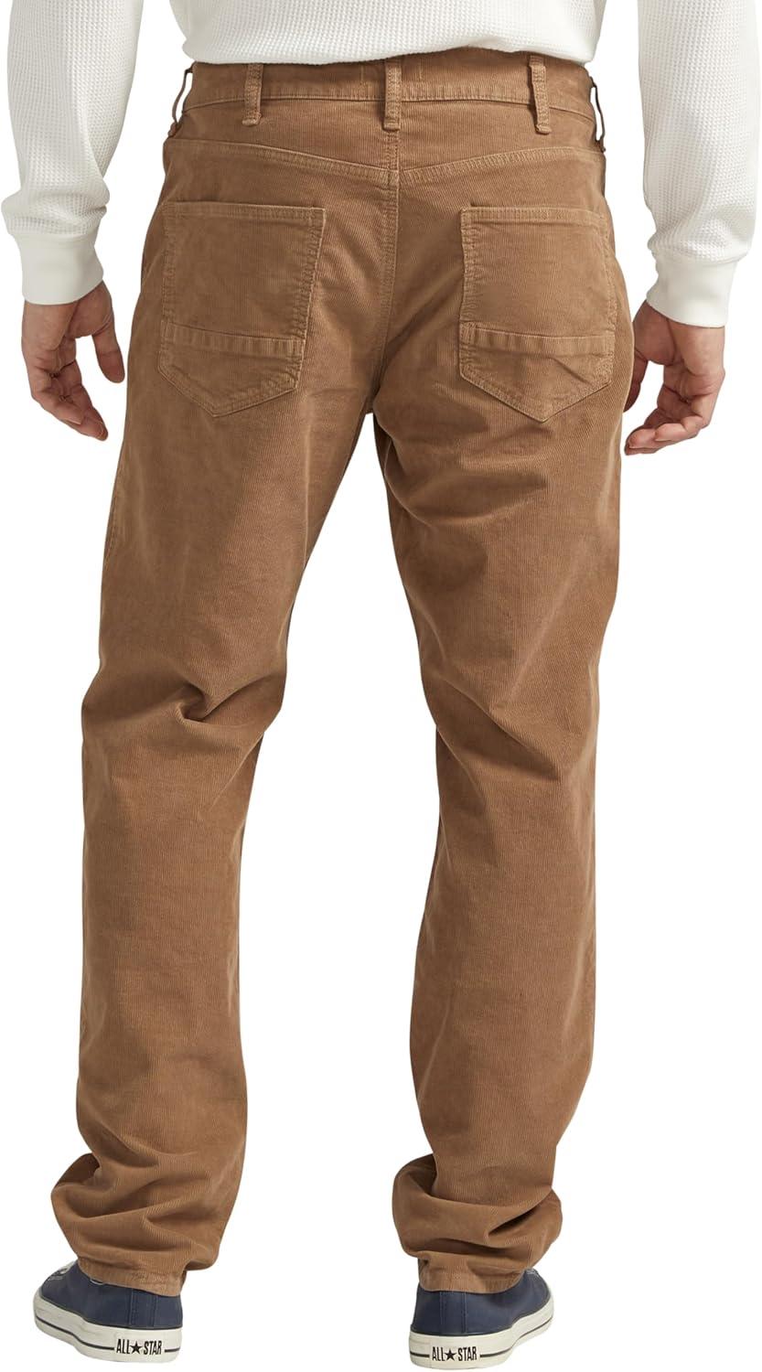 image:imageSilver Jeans Co Mens Eddie Athletic Fit Tapered Leg JeansCorduroy Khaki