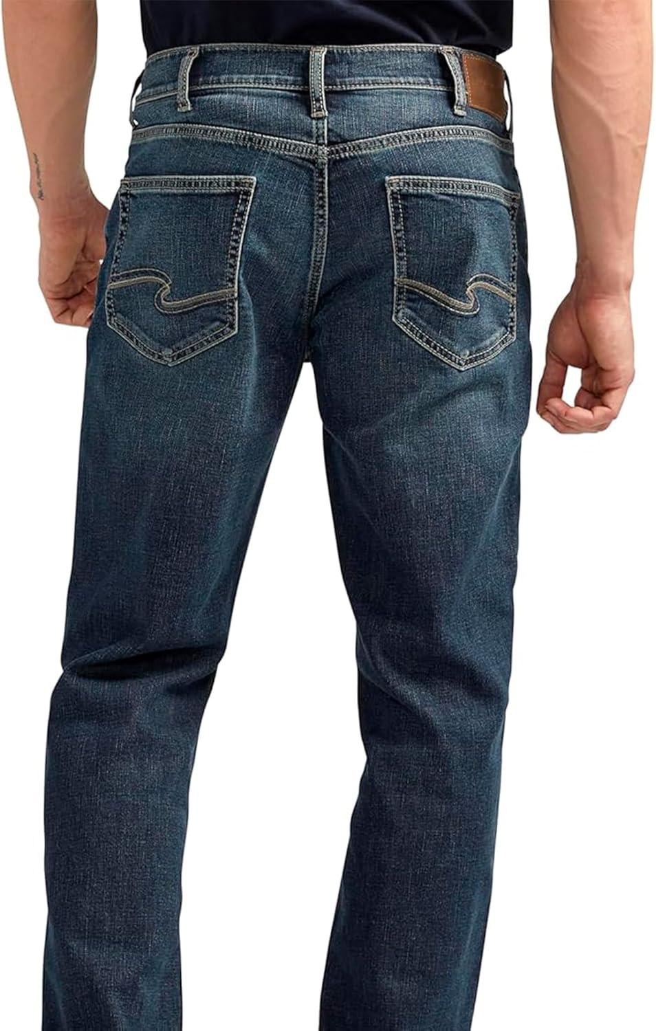 image:imageSilver Jeans Co Mens Eddie Athletic Fit Tapered Leg JeansDark Indigo