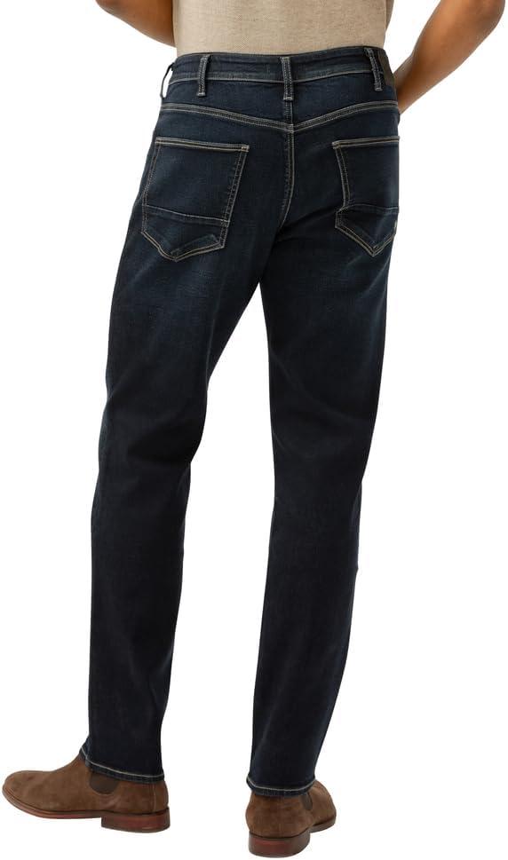 image:imageSilver Jeans Co Mens Eddie Athletic Fit Tapered Leg JeansDark Indigo Wash