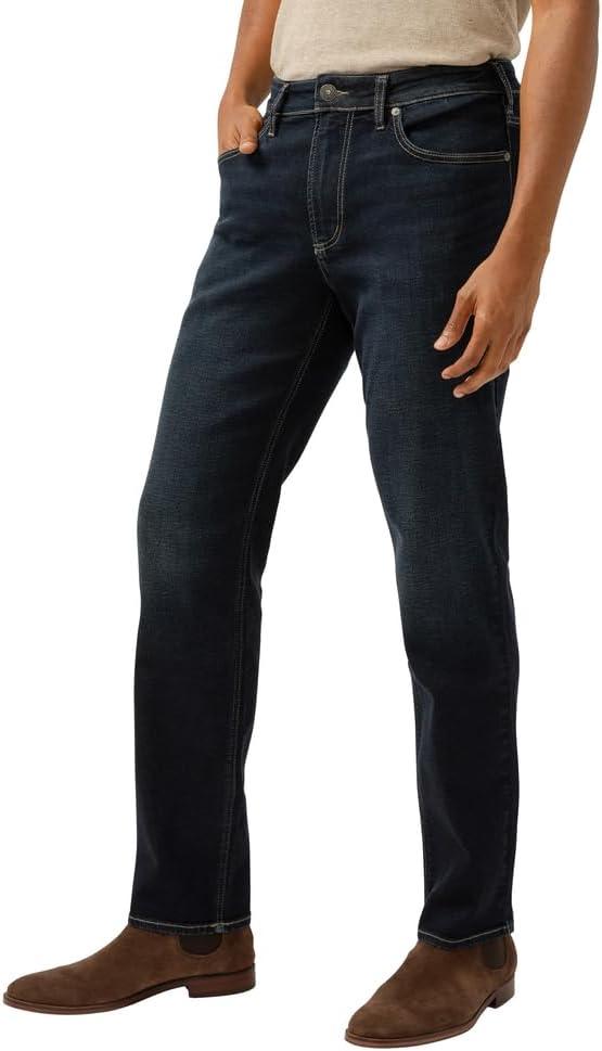 image:imageSilver Jeans Co Mens Eddie Athletic Fit Tapered Leg JeansDark Indigo Wash