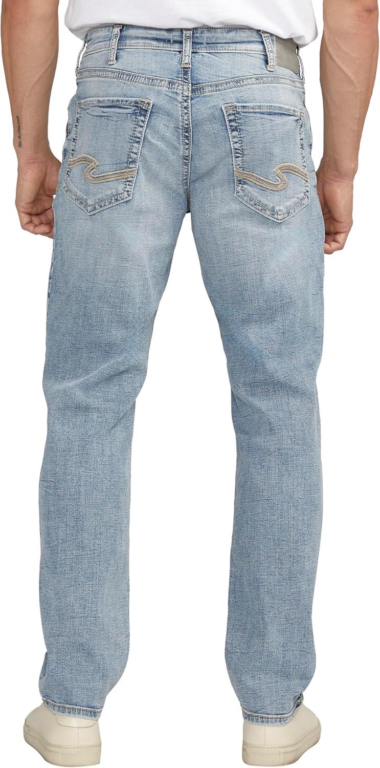 image:imageSilver Jeans Co Mens Eddie Athletic Fit Tapered Leg JeansLight Blue