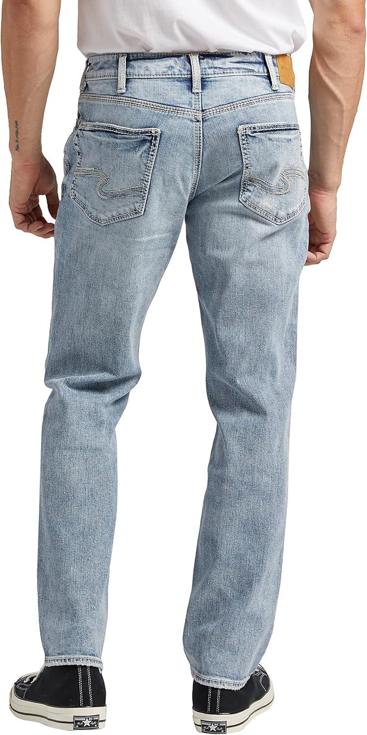 image:imageSilver Jeans Co Mens Eddie Athletic Fit Tapered Leg JeansLight Wash Soc142
