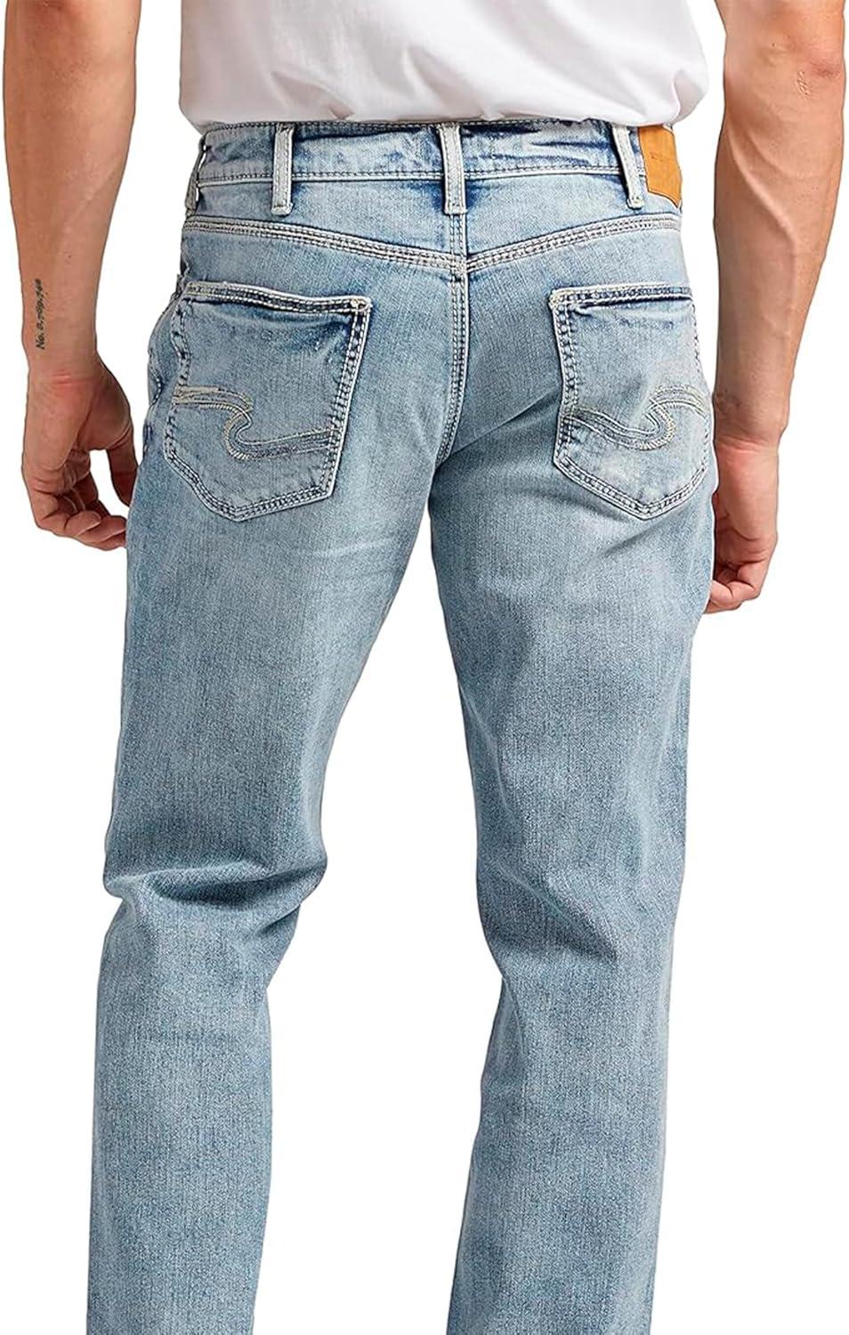 image:imageSilver Jeans Co Mens Eddie Athletic Fit Tapered Leg JeansLight Wash Soc142