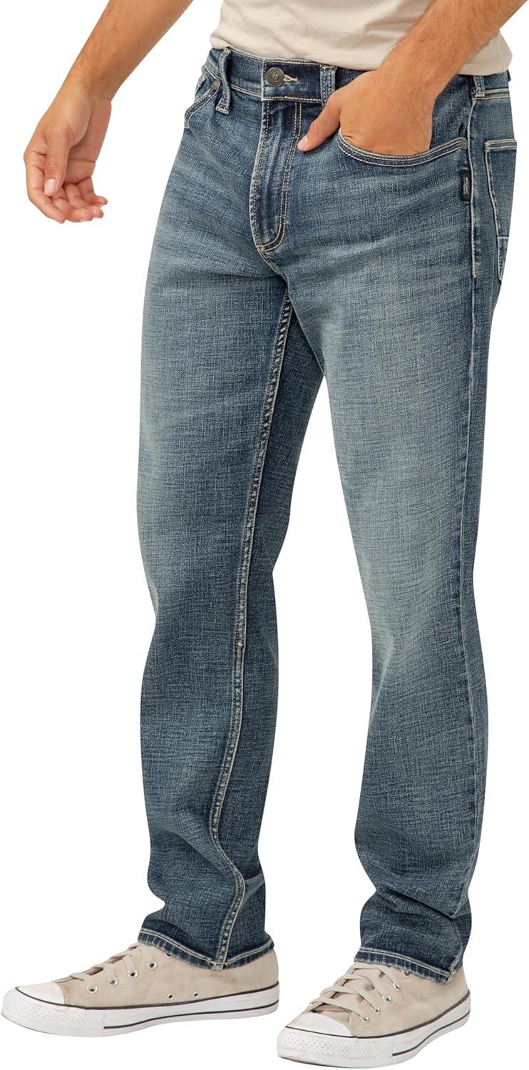 image:imageSilver Jeans Co Mens Eddie Athletic Fit Tapered Leg JeansLuxe Heritage Dark Indigo