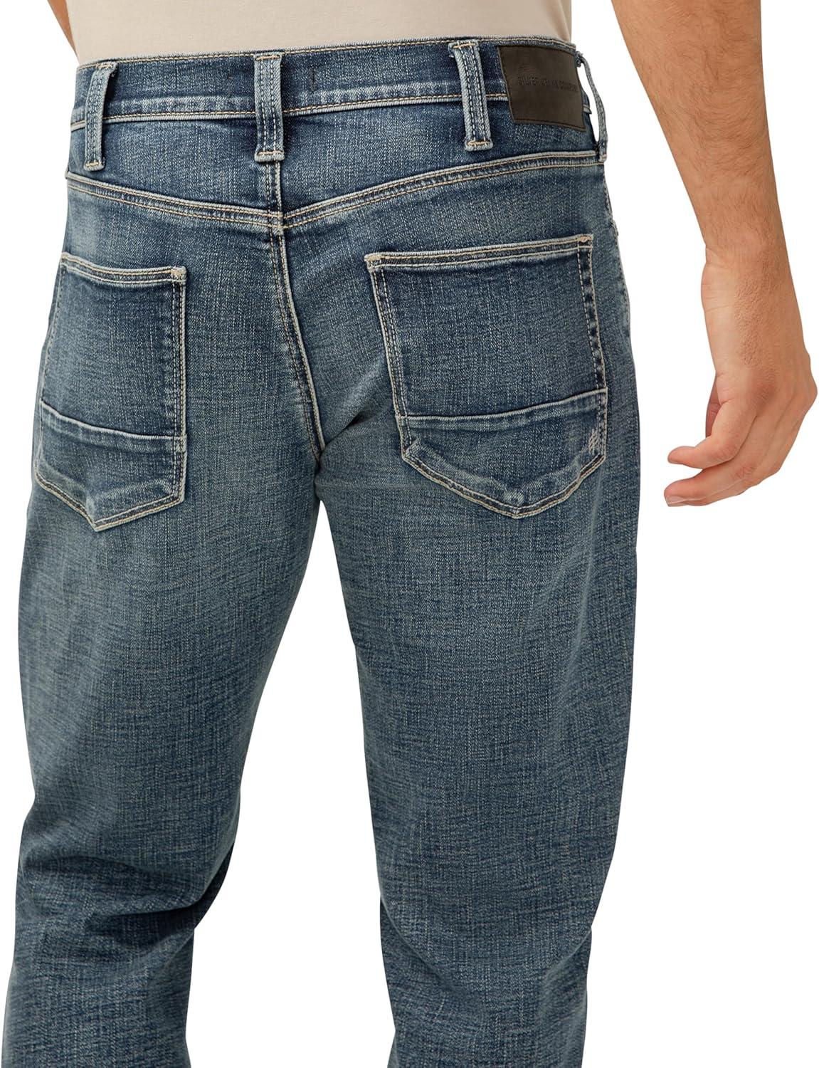 image:imageSilver Jeans Co Mens Eddie Athletic Fit Tapered Leg JeansLuxe Heritage Dark Indigo