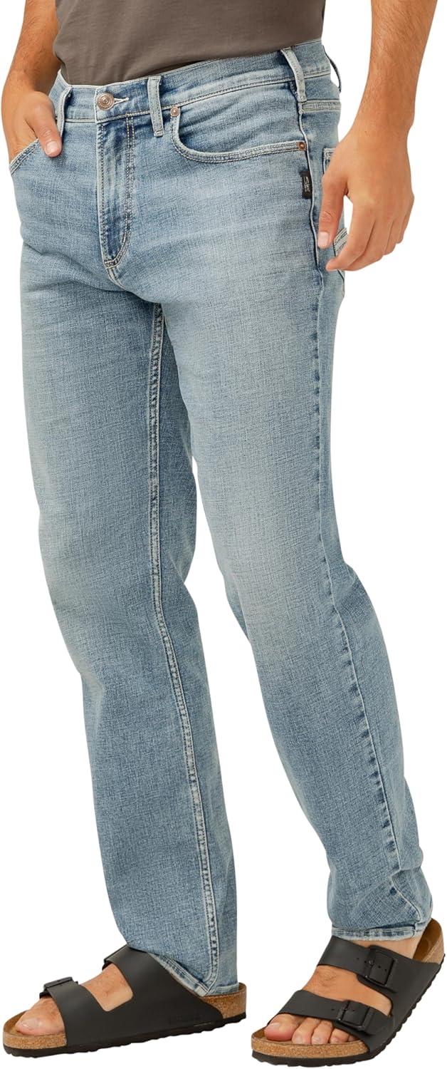 image:imageSilver Jeans Co Mens Eddie Athletic Fit Tapered Leg JeansLuxe Heritage Indigo