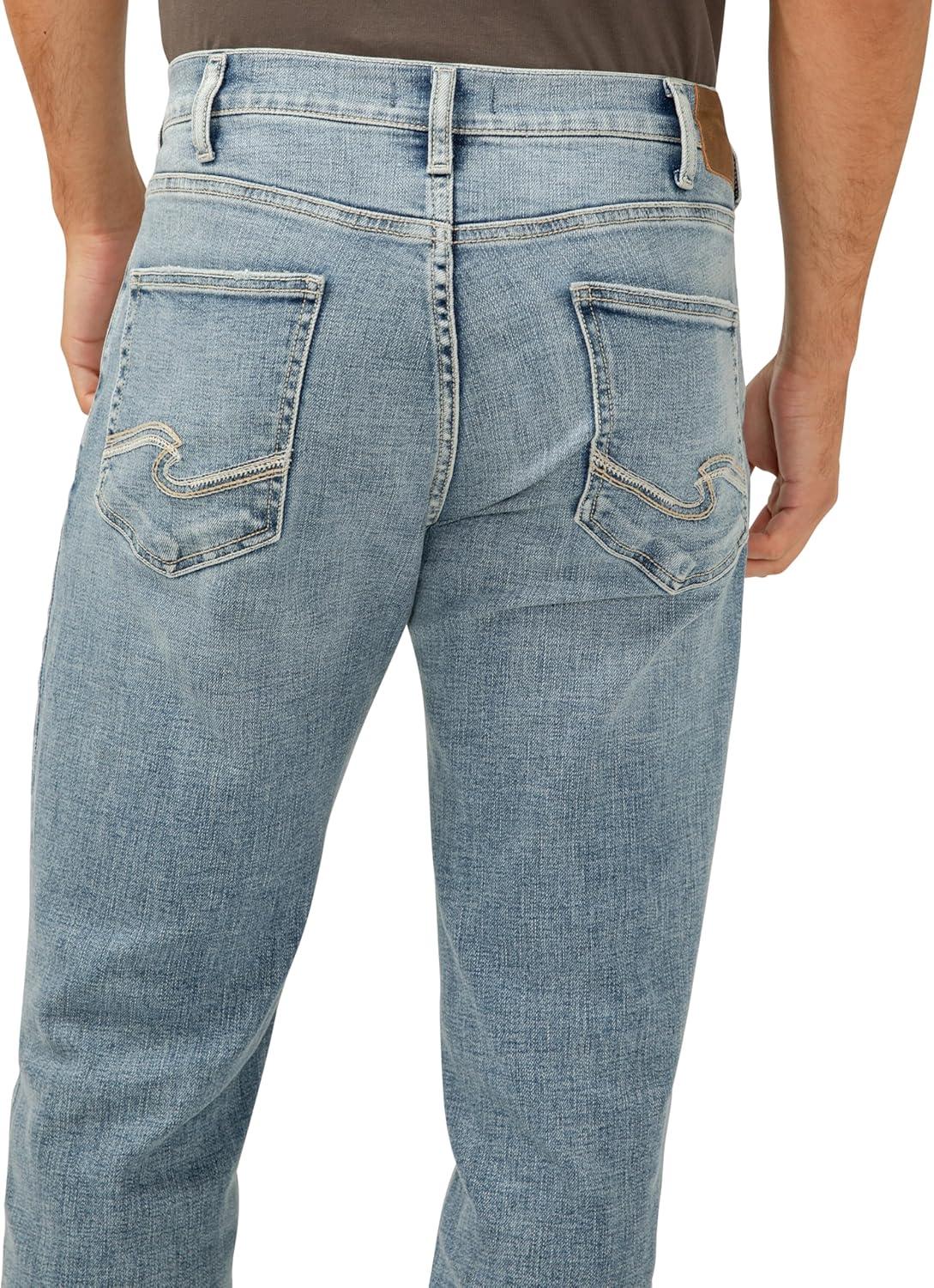 image:imageSilver Jeans Co Mens Eddie Athletic Fit Tapered Leg JeansLuxe Heritage Indigo