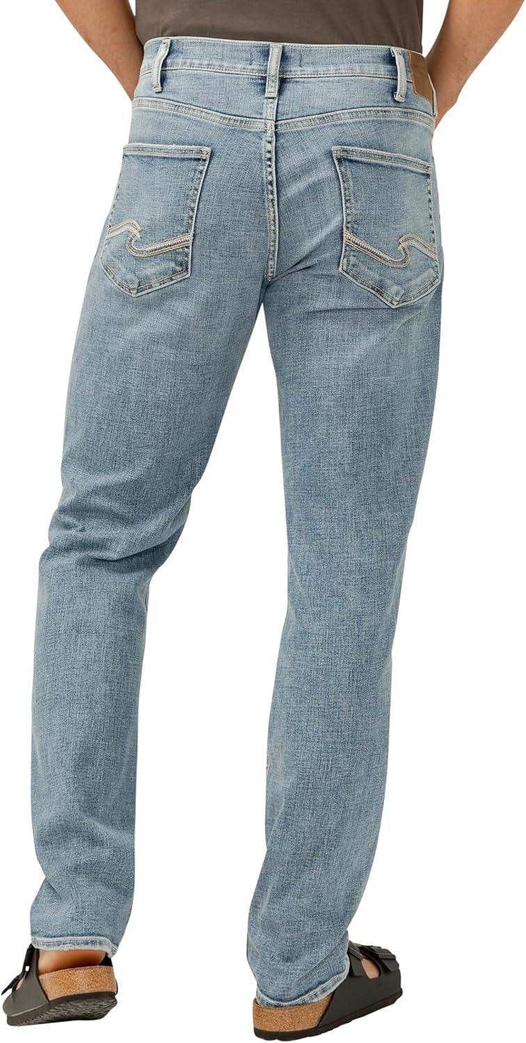 image:imageSilver Jeans Co Mens Eddie Athletic Fit Tapered Leg JeansLuxe Heritage Indigo