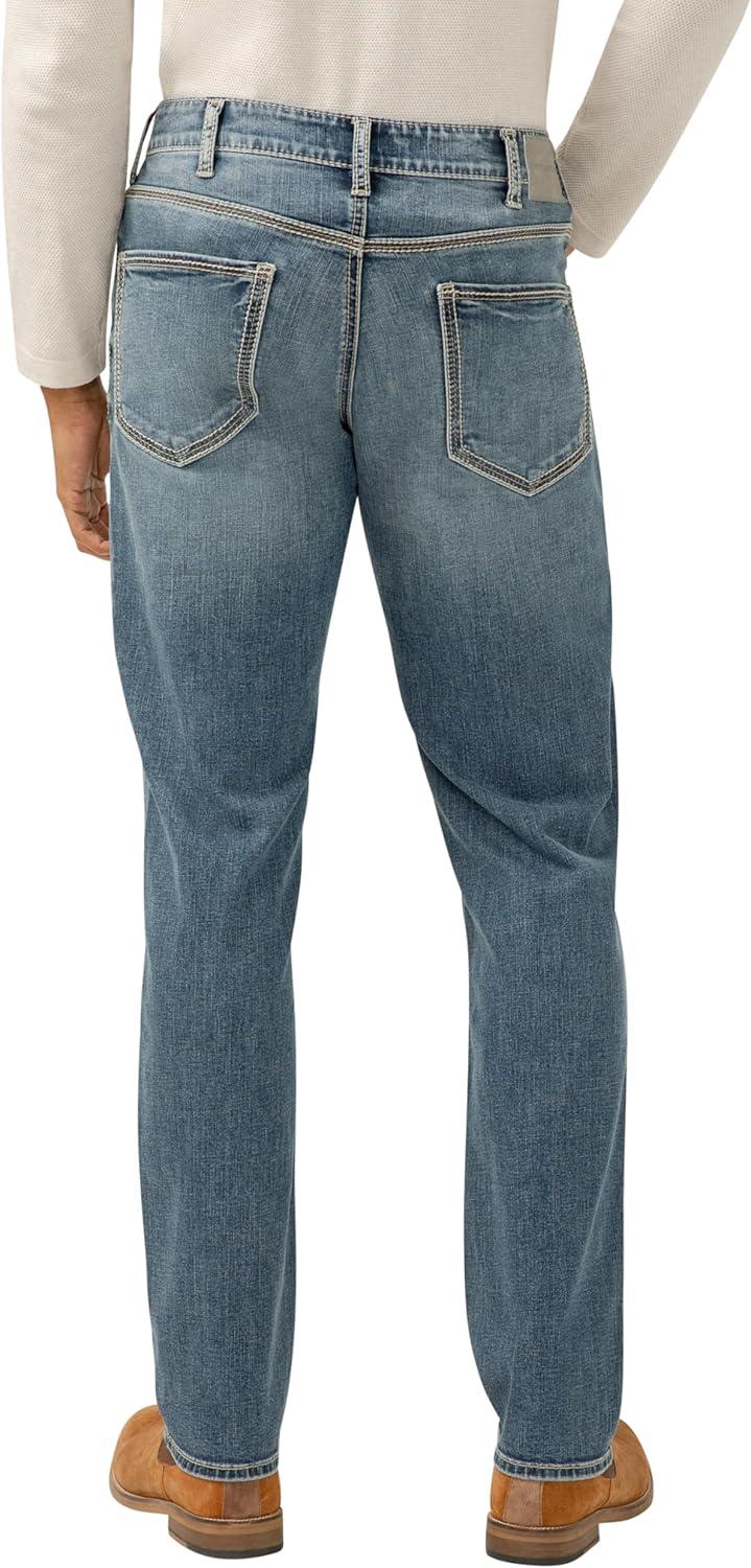 image:imageSilver Jeans Co Mens Eddie Athletic Fit Tapered Leg JeansMed Indigo Wash