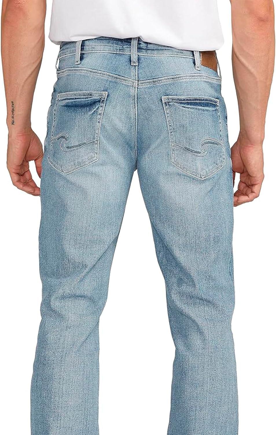image:imageSilver Jeans Co Mens Eddie Athletic Fit Tapered Leg JeansMed Wash Eae236