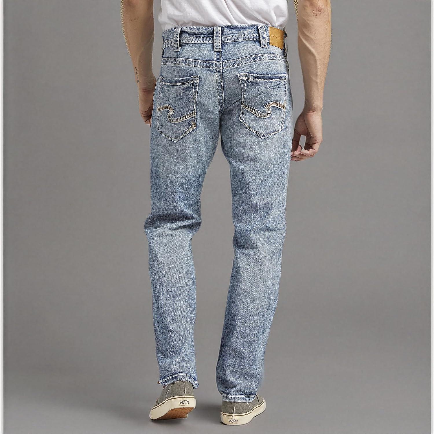 image:imageSilver Jeans Co Mens Eddie Athletic Fit Tapered Leg JeansMedium Indigo