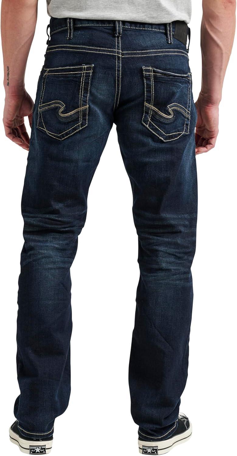 image:imageSilver Jeans Co Mens Eddie Athletic Fit Tapered Leg JeansRinse Wash