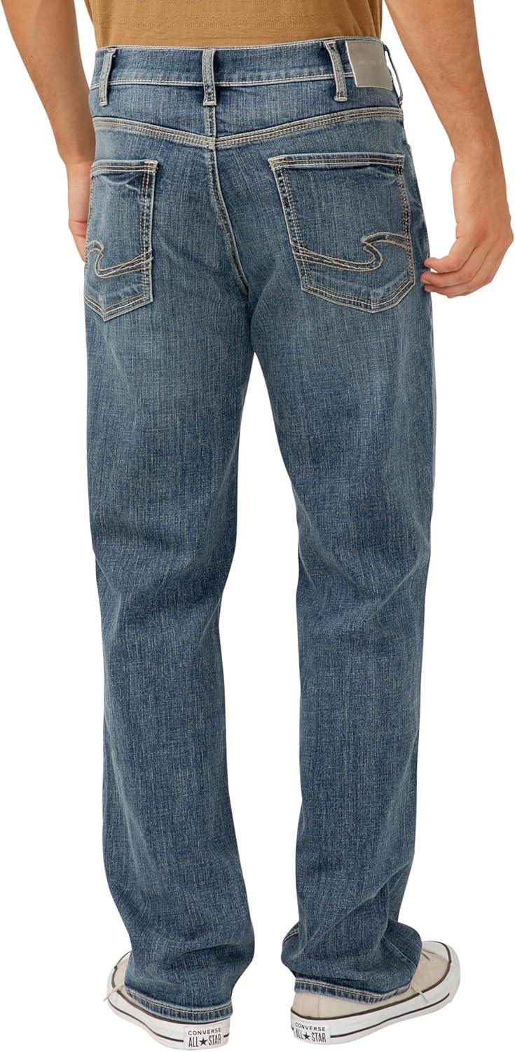 image:imageSilver Jeans Co Mens Gordie Relaxed Fit Straight Leg JeansBlue