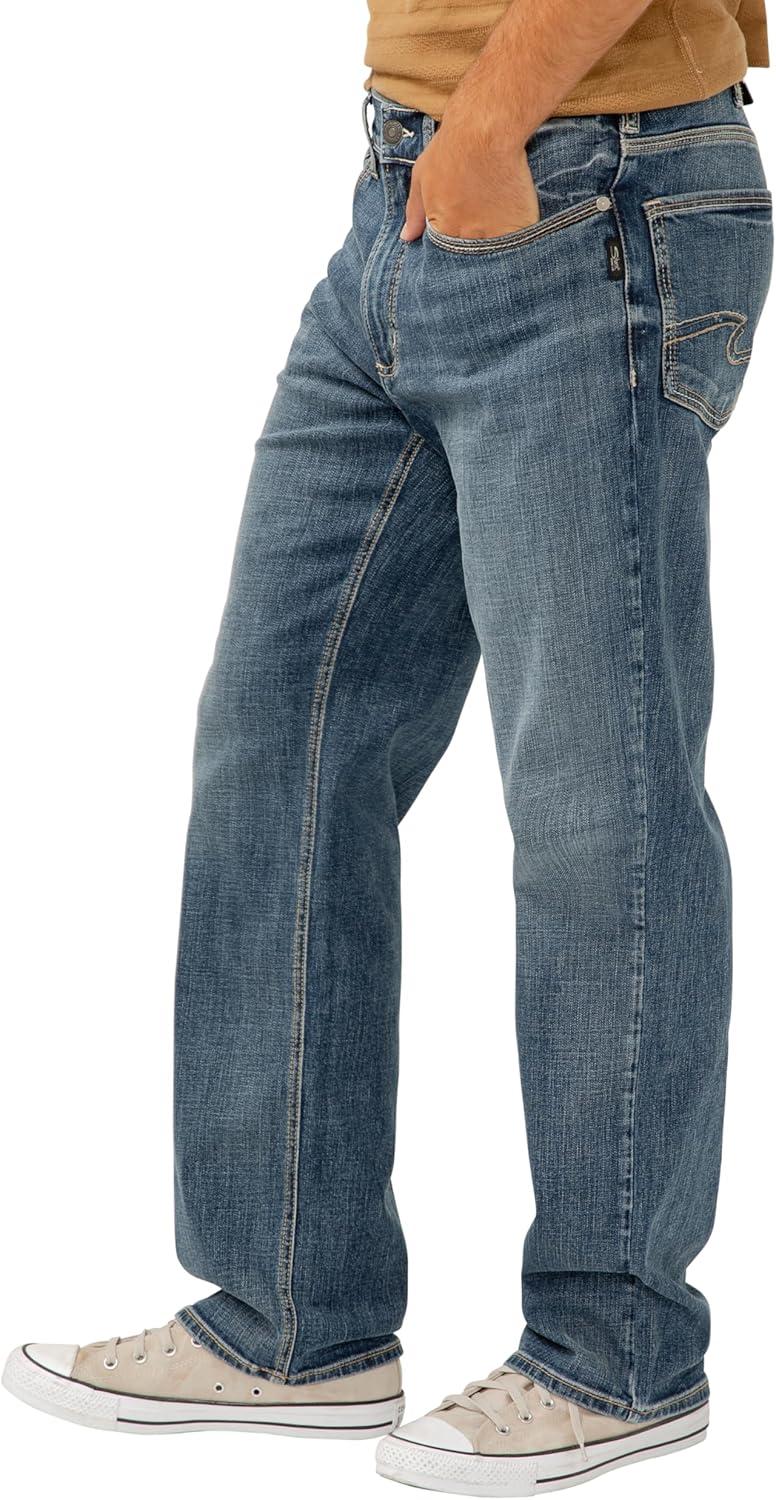 image:imageSilver Jeans Co Mens Gordie Relaxed Fit Straight Leg JeansBlue