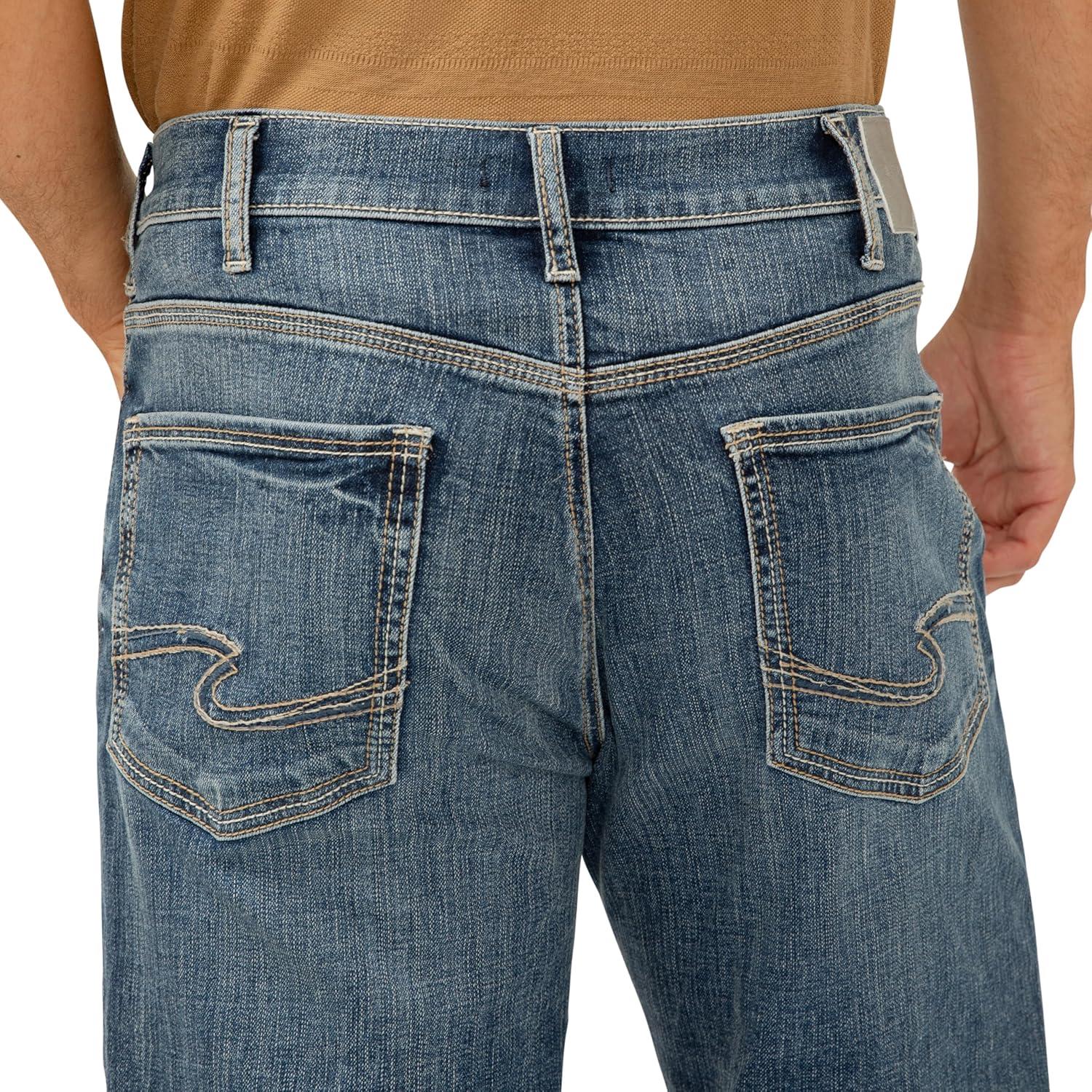 image:imageSilver Jeans Co Mens Gordie Relaxed Fit Straight Leg JeansBlue