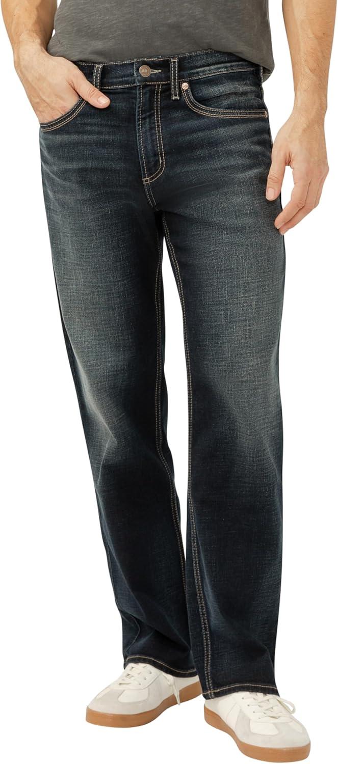 image:imageSilver Jeans Co Mens Gordie Relaxed Fit Straight Leg JeansBull