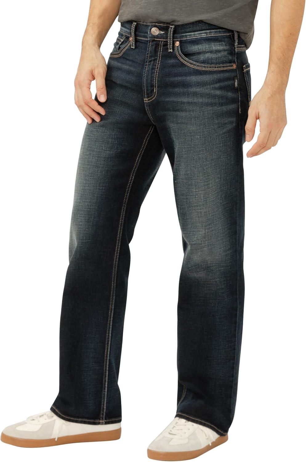 image:imageSilver Jeans Co Mens Gordie Relaxed Fit Straight Leg JeansBull