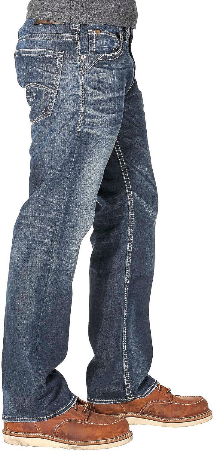 image:imageSilver Jeans Co Mens Gordie Relaxed Fit Straight Leg JeansDark Indigo