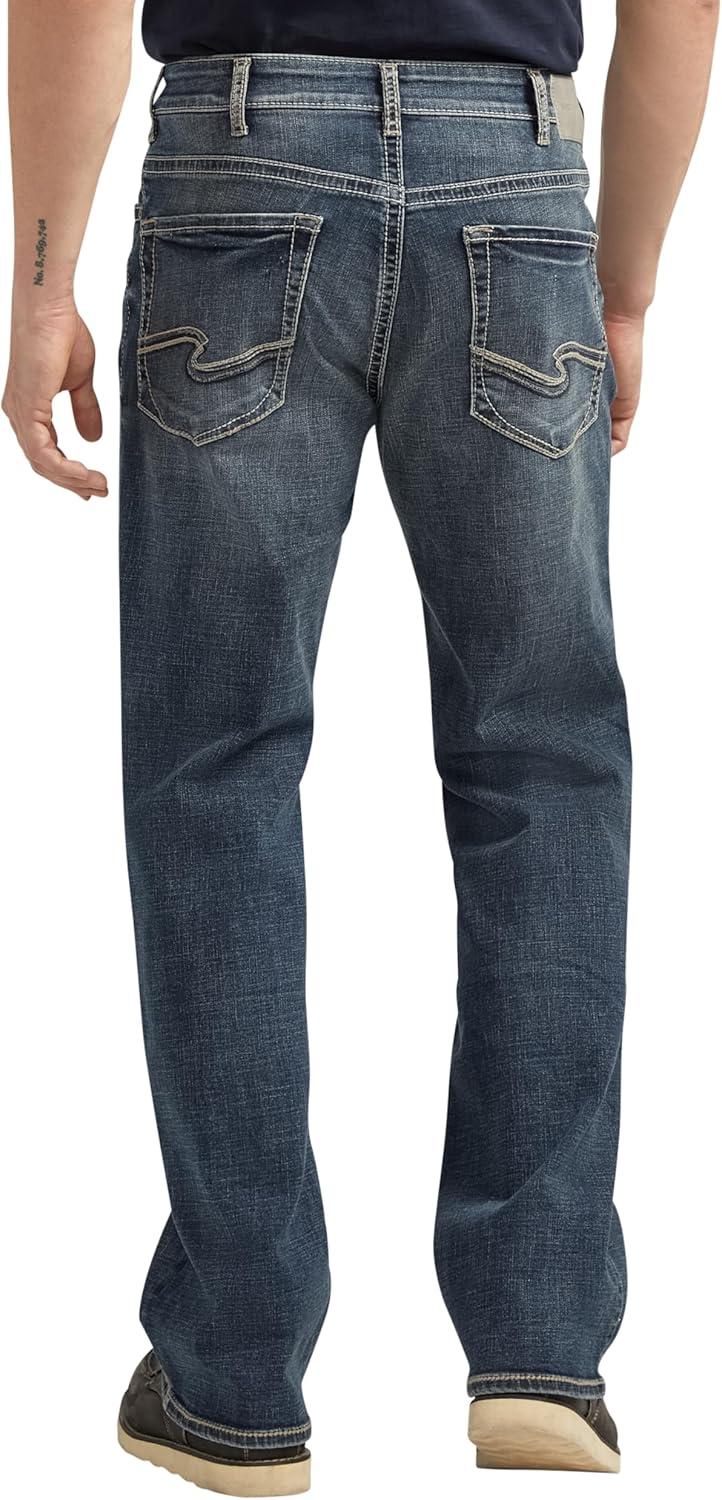 image:imageSilver Jeans Co Mens Gordie Relaxed Fit Straight Leg JeansDark Wash