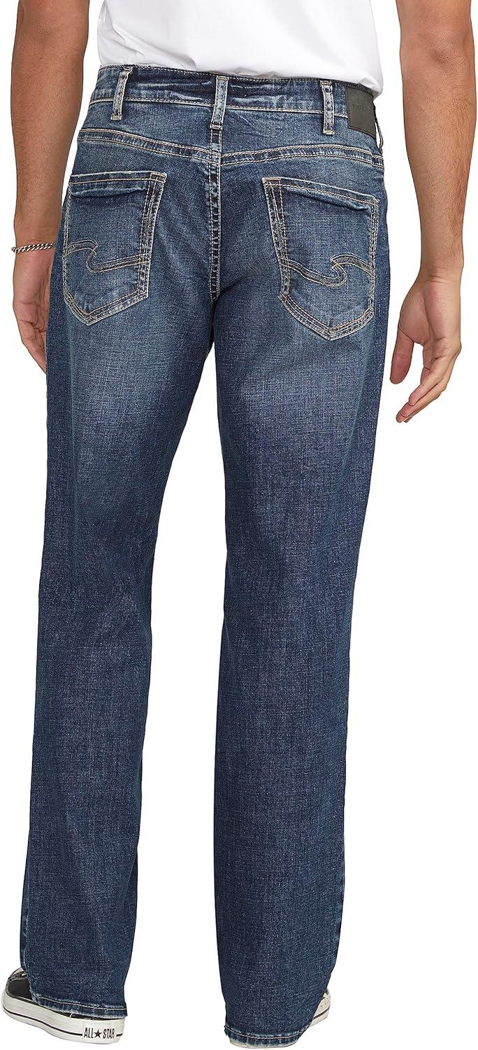 image:imageSilver Jeans Co Mens Gordie Relaxed Fit Straight Leg JeansDark Wash Fcs340