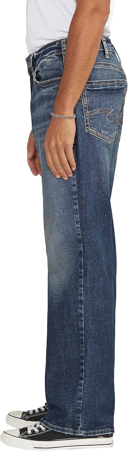 image:imageSilver Jeans Co Mens Gordie Relaxed Fit Straight Leg JeansDark Wash Fcs340