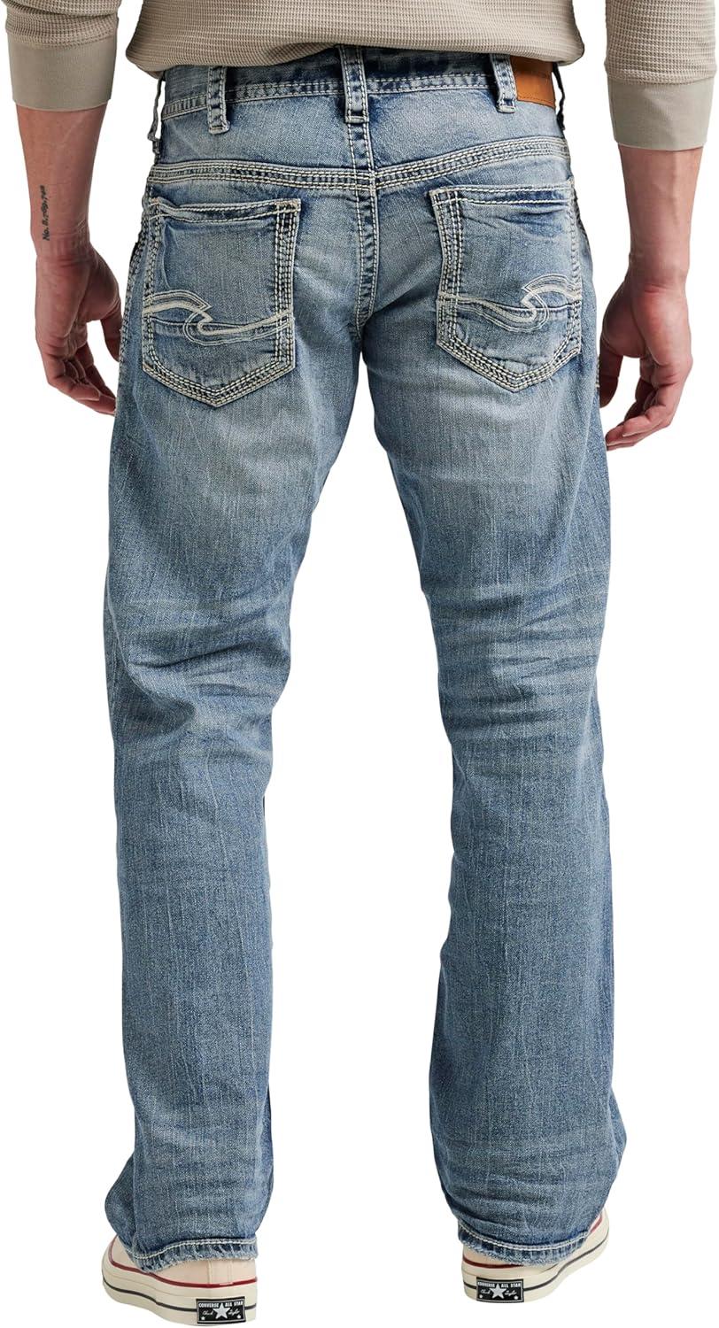 image:imageSilver Jeans Co Mens Gordie Relaxed Fit Straight Leg JeansLight Indigo
