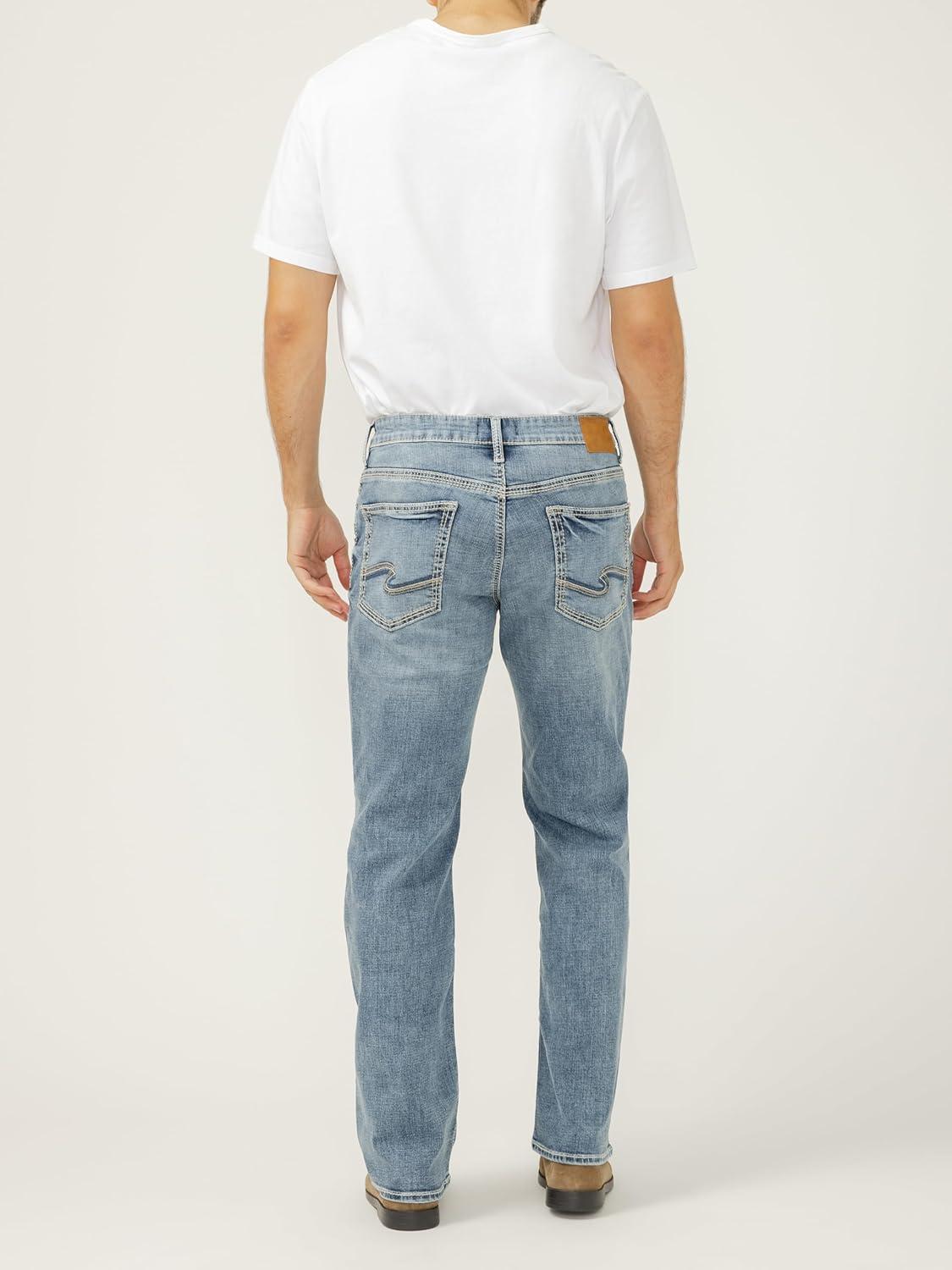 image:imageSilver Jeans Co Mens Gordie Relaxed Fit Straight Leg JeansMed Wash Fcs269