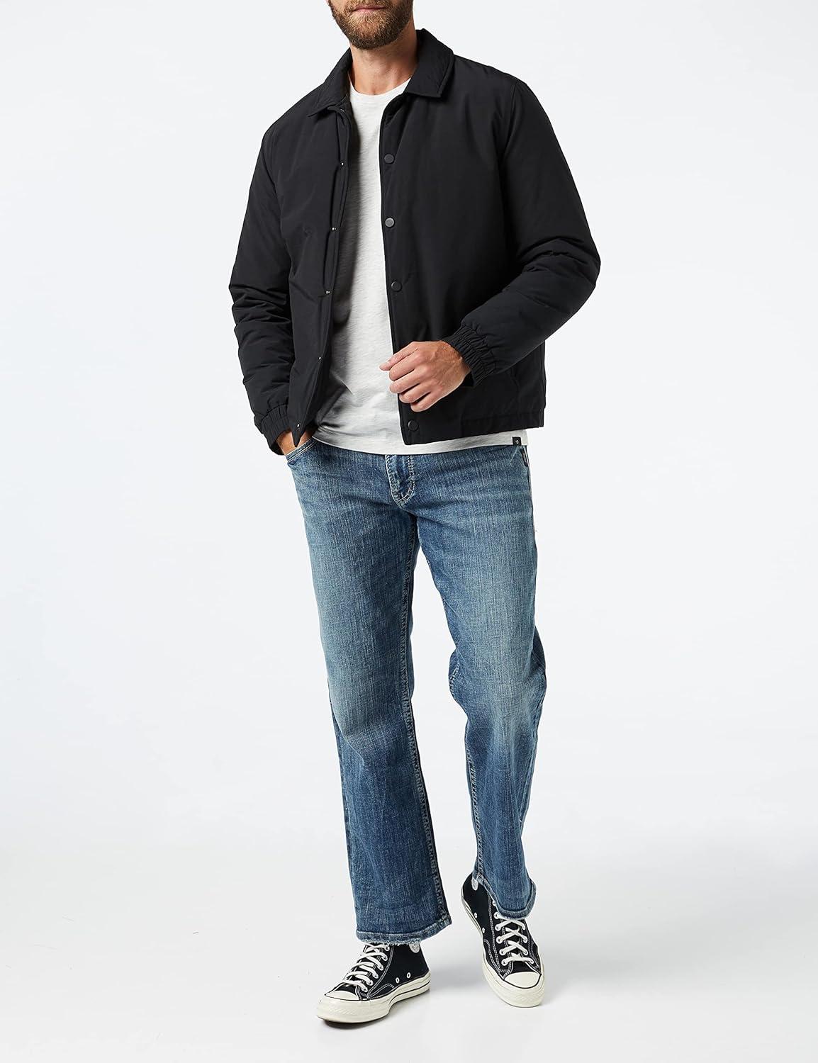 image:imageSilver Jeans Co Mens Gordie Relaxed Fit Straight Leg JeansMedium Vintage