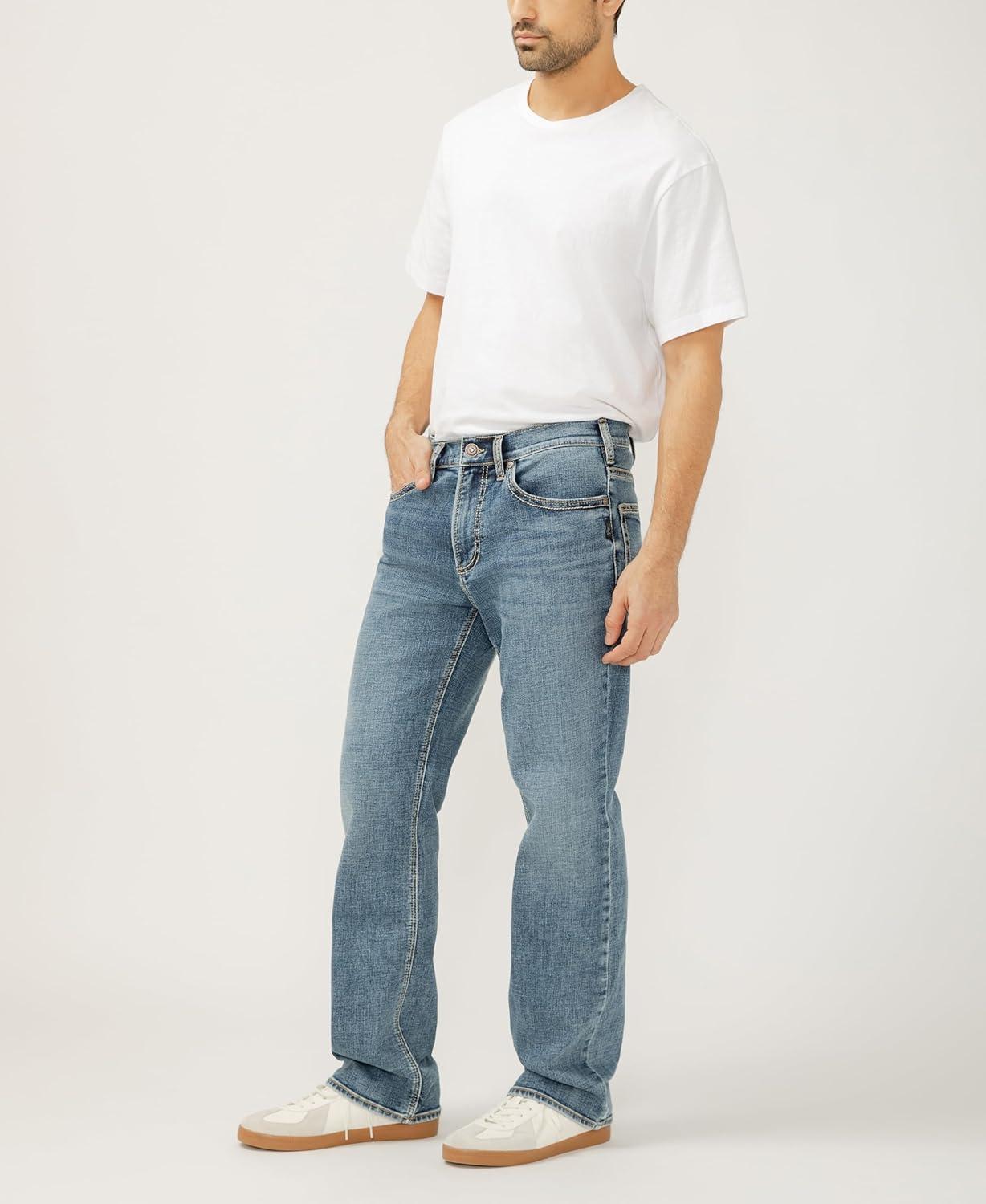 image:imageSilver Jeans Co Mens Gordie Relaxed Fit Straight Leg JeansRed