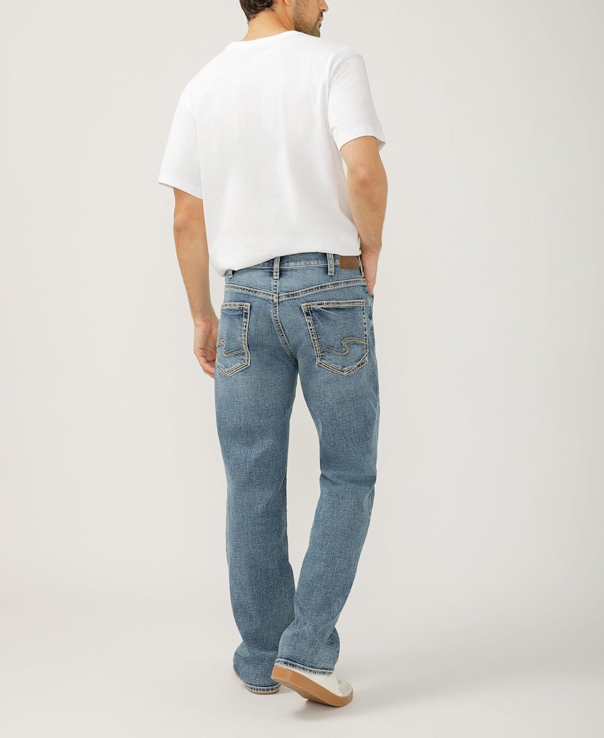 image:imageSilver Jeans Co Mens Gordie Relaxed Fit Straight Leg JeansRedwood