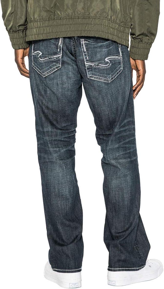 image:imageSilver Jeans Co Mens Gordie Relaxed Fit Straight Leg JeansVintage Indigo Dark Wash