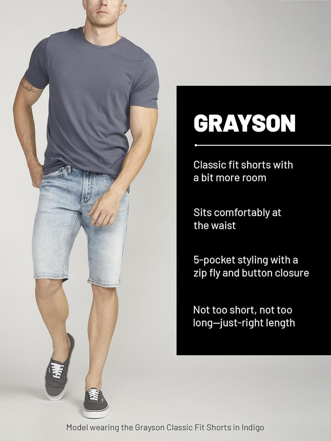 image:imageSilver Jeans Co Mens Grayson Classic Fit ShortDark Wash Ccg303