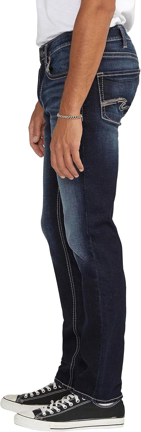 image:imageSilver Jeans Co Mens Konrad Slim Fit Slim Leg Luxe Heritage JeansDark Wash Ecf490