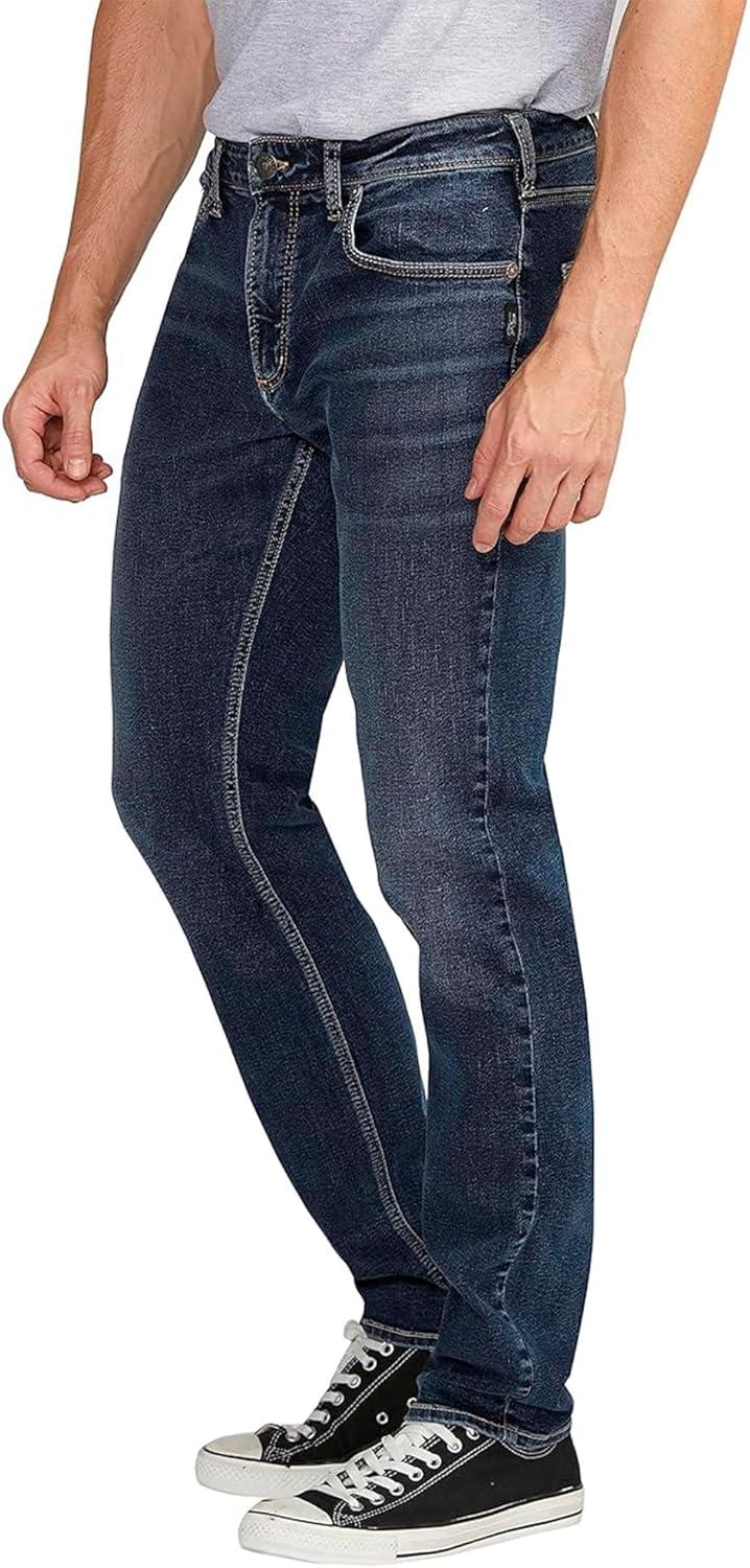 image:imageSilver Jeans Co Mens Konrad Slim Fit Slim Leg Luxe Heritage JeansDark Wash Fcb444