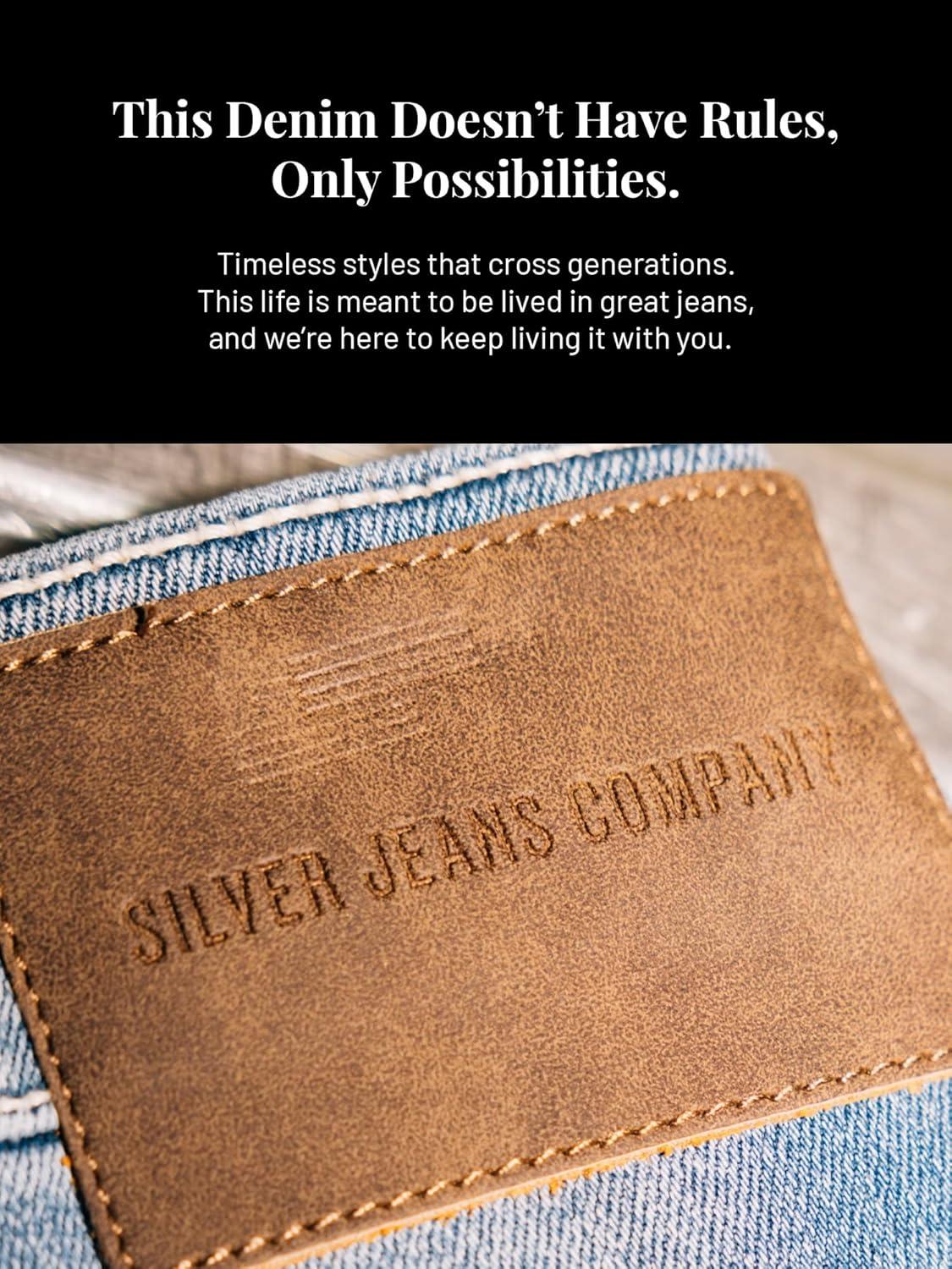 image:imageSilver Jeans Co Mens Konrad Slim Fit Slim Leg Luxe Heritage JeansDark Wash Fcb444