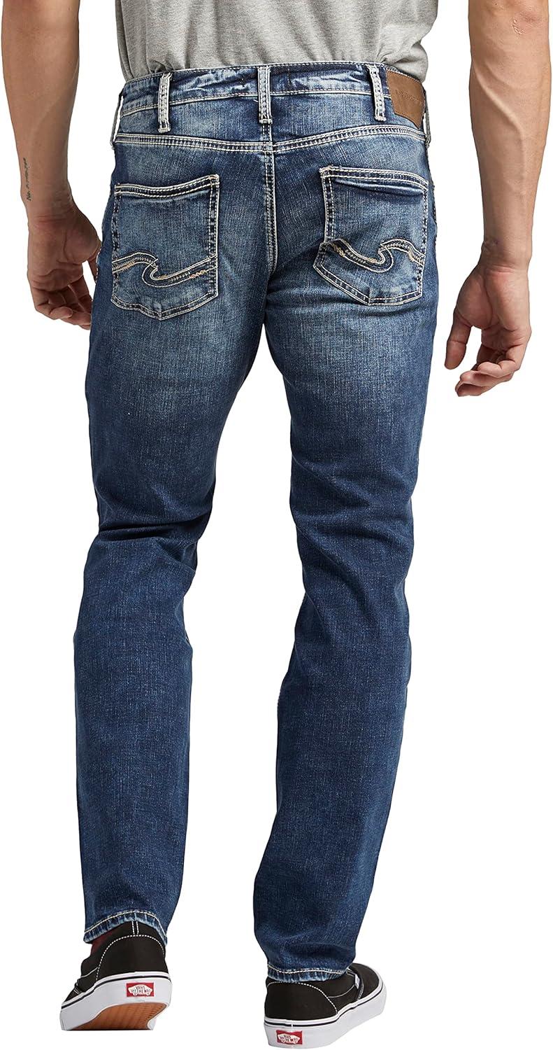 image:imageSilver Jeans Co Mens Konrad Slim Fit Slim Leg Luxe Heritage JeansDark Wash Sdk325