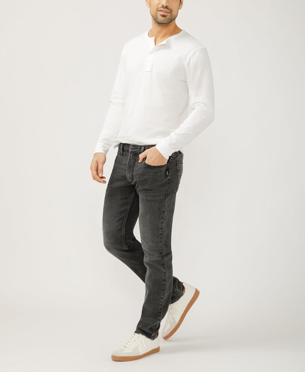 image:imageSilver Jeans Co Mens Konrad Slim Fit Slim Leg Luxe Heritage JeansDunes Blue