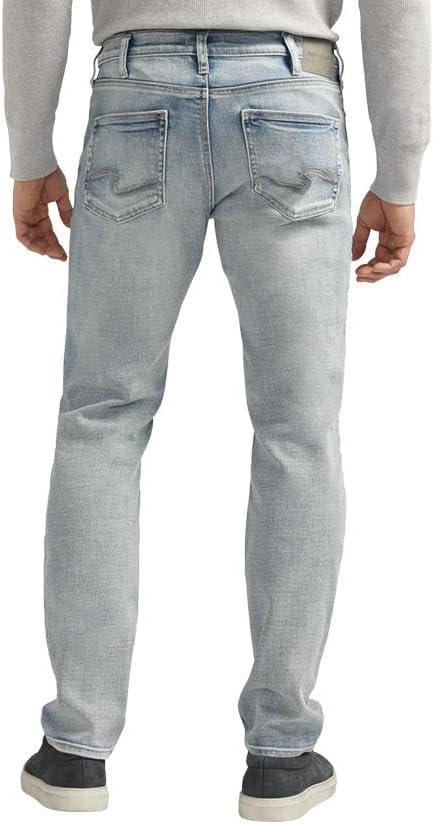 image:imageSilver Jeans Co Mens Konrad Slim Fit Slim Leg Luxe Heritage JeansLight Wash