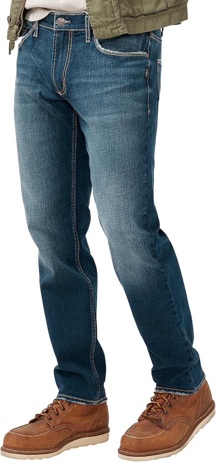 image:imageSilver Jeans Co Mens Konrad Slim Fit Slim Leg Luxe Heritage JeansMid Indigo