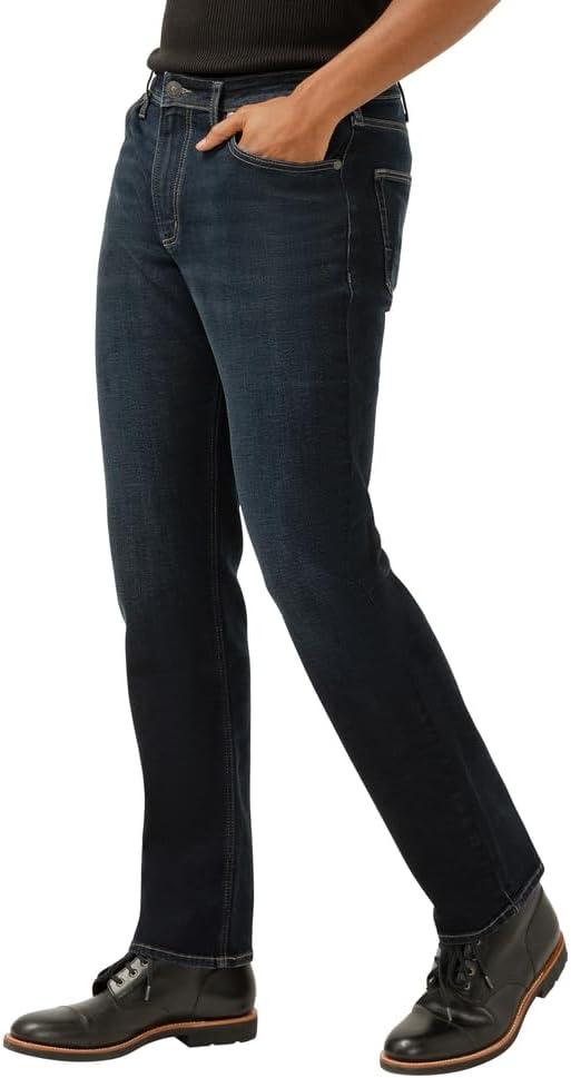 image:imageSilver Jeans Co Mens Machray Athletic Fit Straight Leg JeansDark Indigo