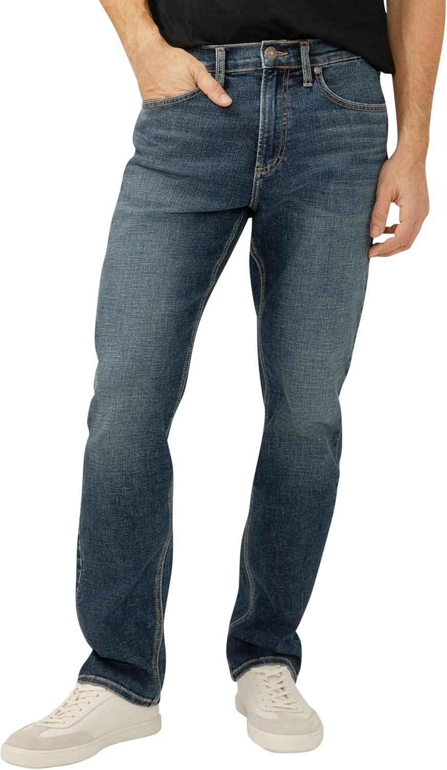 image:imageSilver Jeans Co Mens Machray Athletic Fit Straight Leg JeansShadow