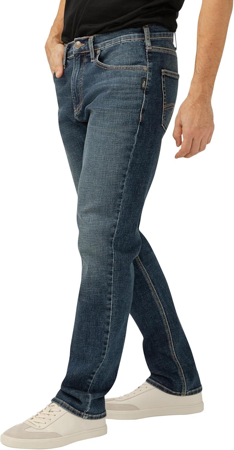 image:imageSilver Jeans Co Mens Machray Athletic Fit Straight Leg JeansShadow