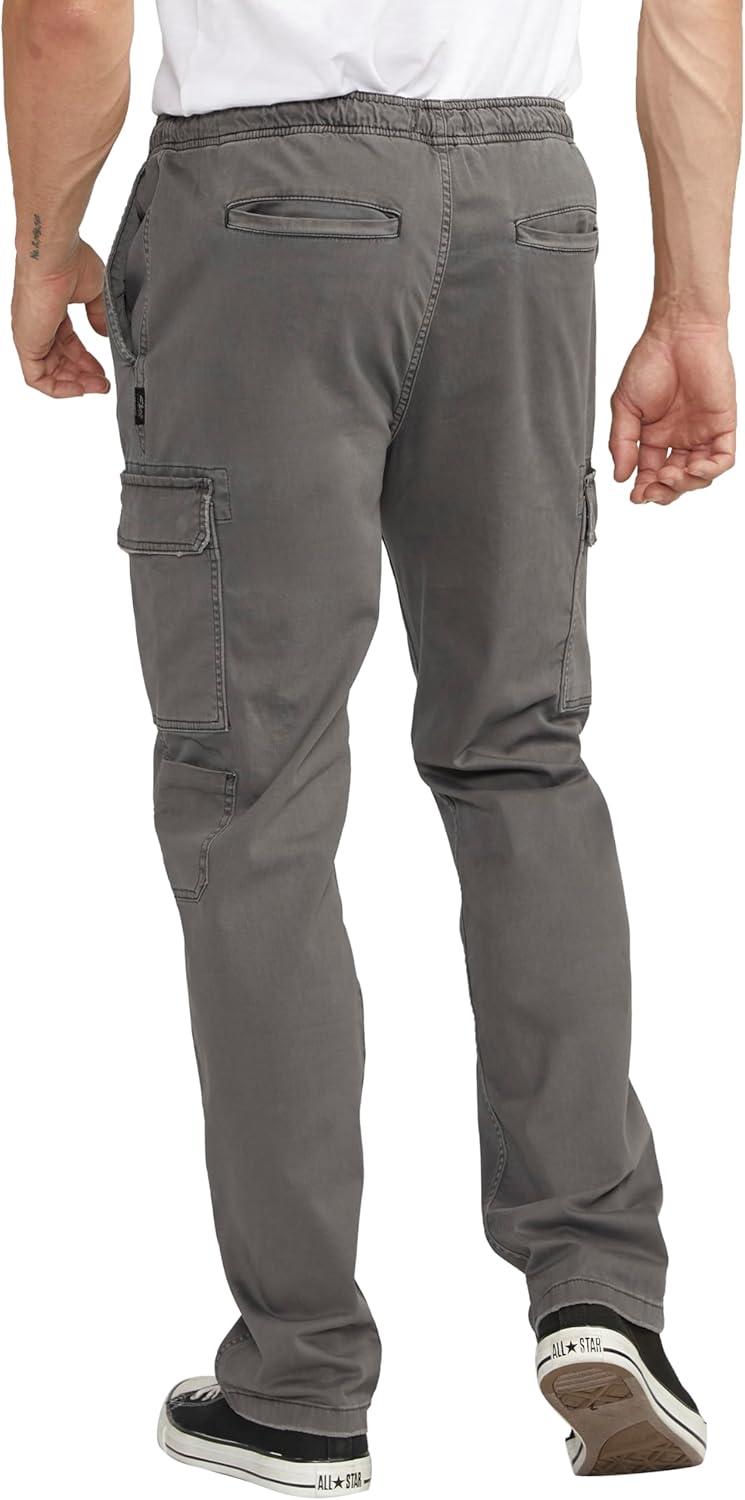 image:imageSilver Jeans Co Mens Pullon Cargo Essential Twill PantDark Grey