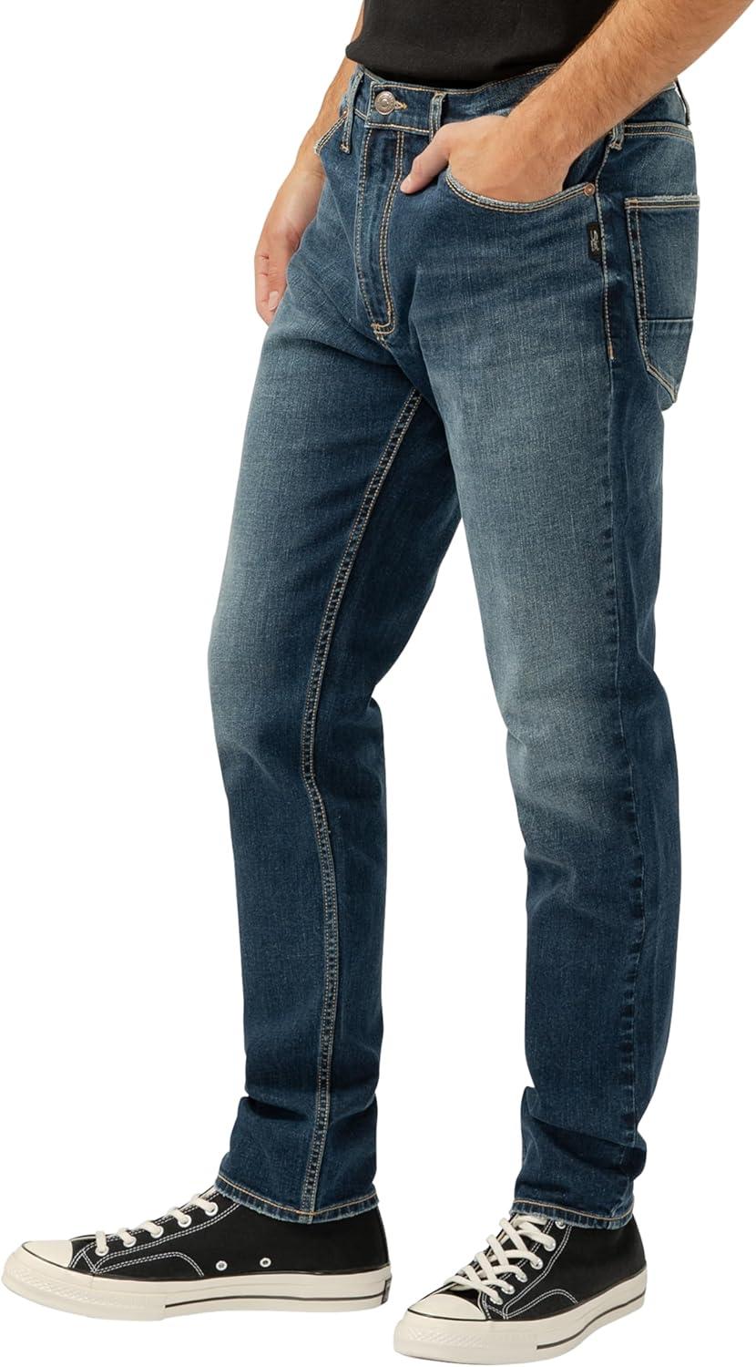 image:imageSilver Jeans Co Mens Risto Athletic Fit Skinny Leg JeansDark Wash