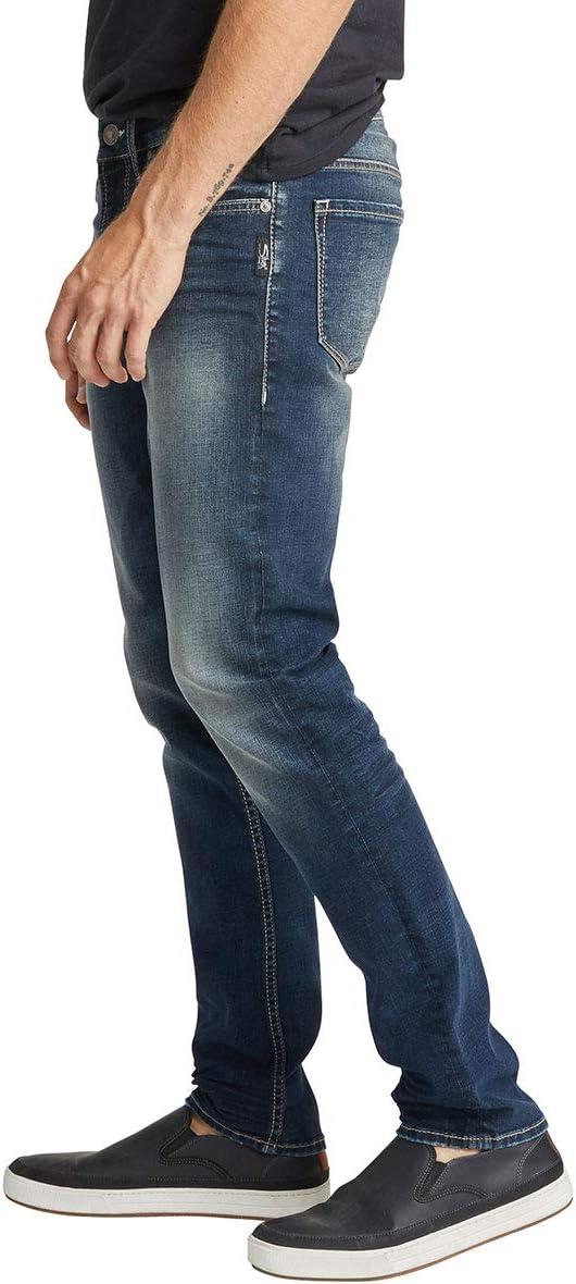 image:imageSilver Jeans Co Mens Taavi Fit Skinny Leg JeansDark Indigo Wash