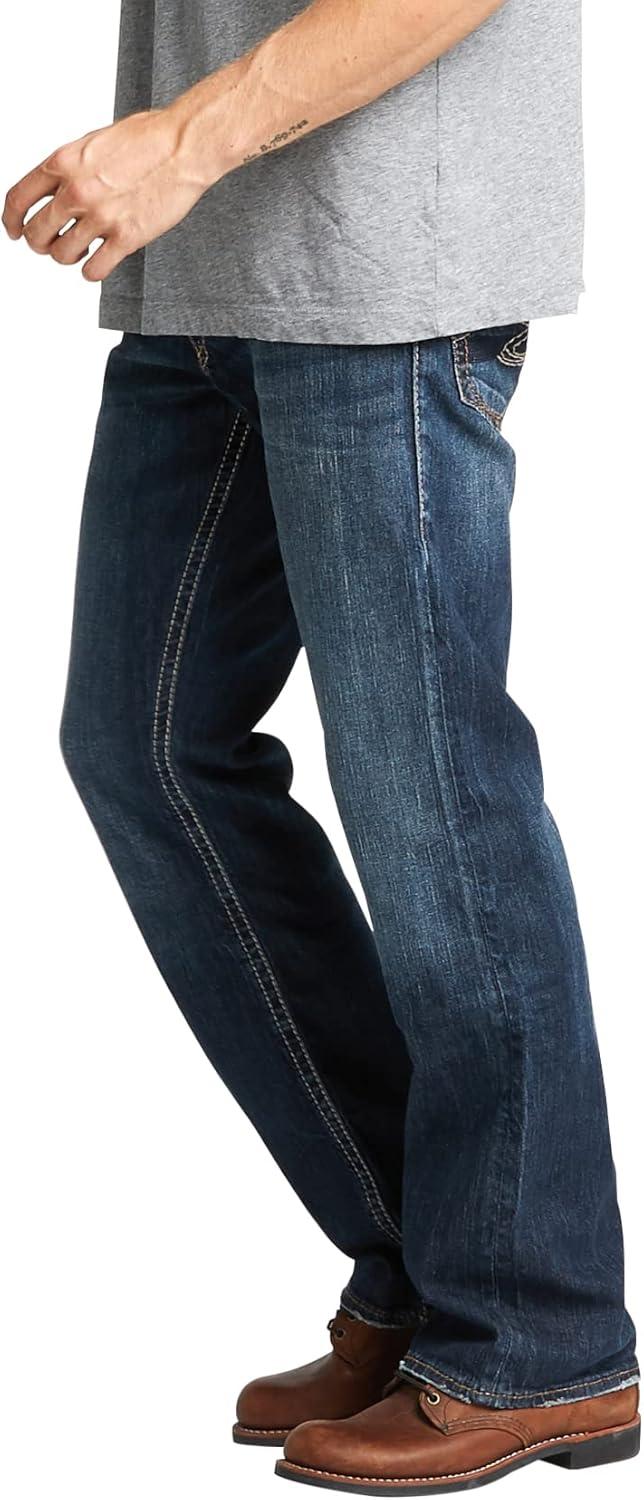 image:imageSilver Jeans Co Mens Zac Relaxed Fit Straight Leg Jean LegacyDark Indigo